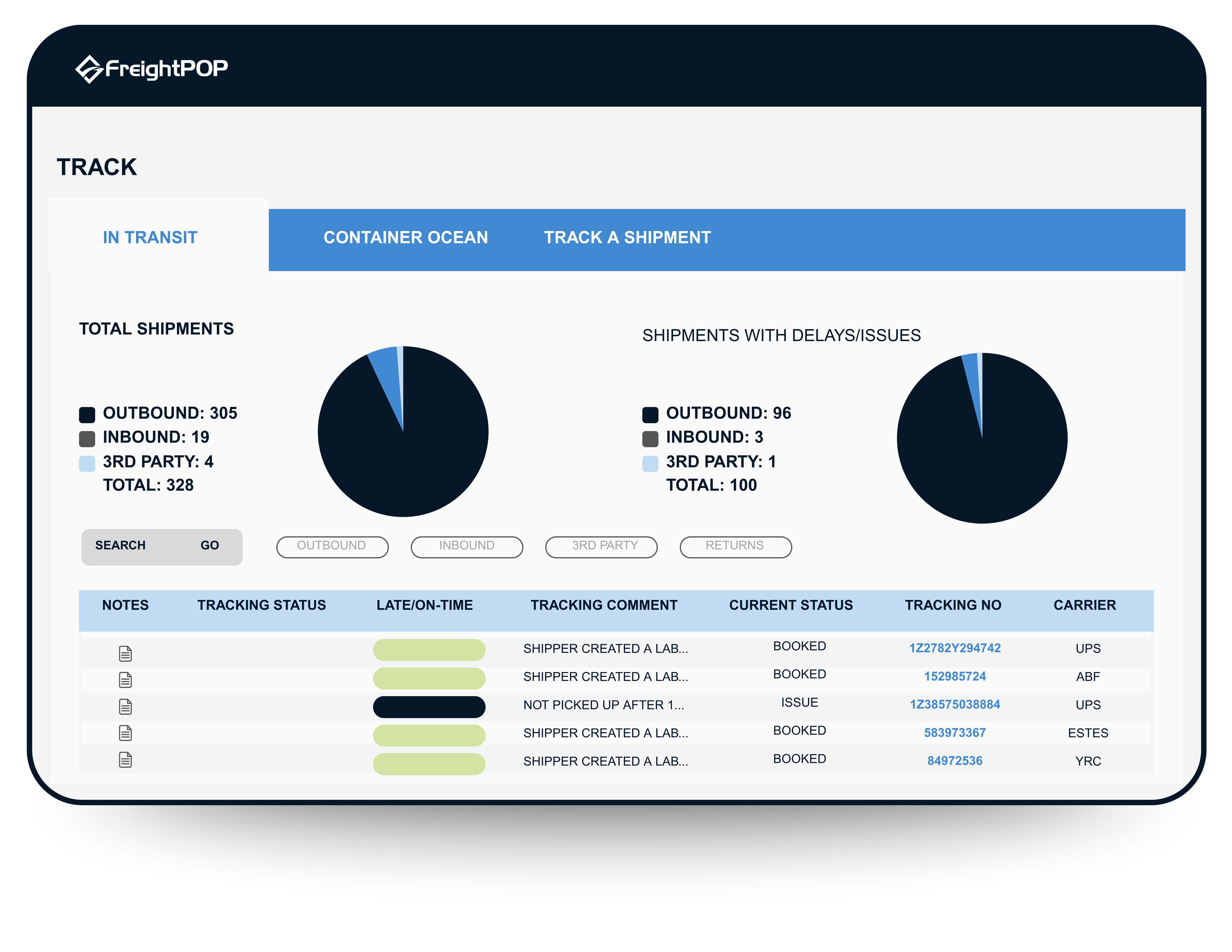 FreightPOP Freight Shipment Tracking