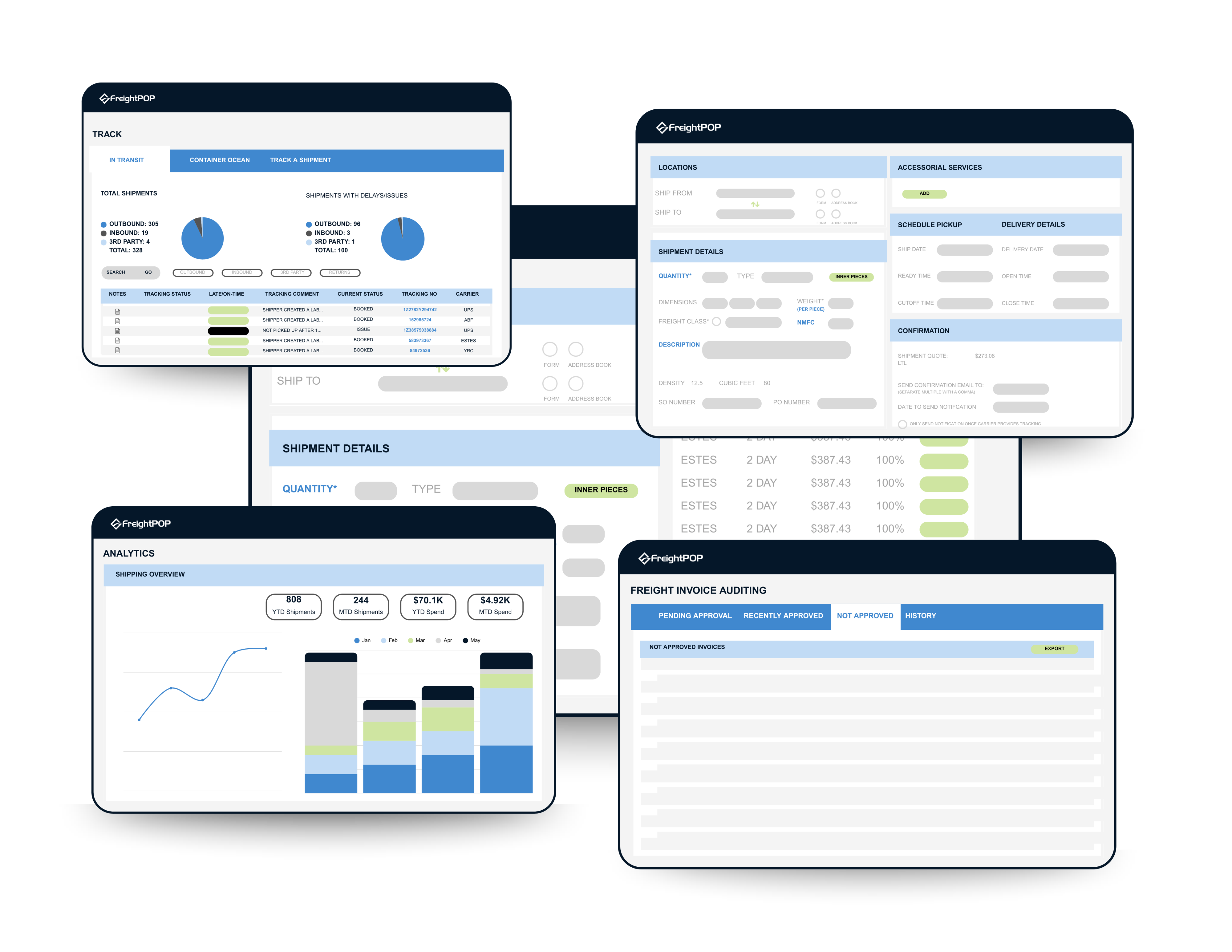FreightPOP Platform Mockup