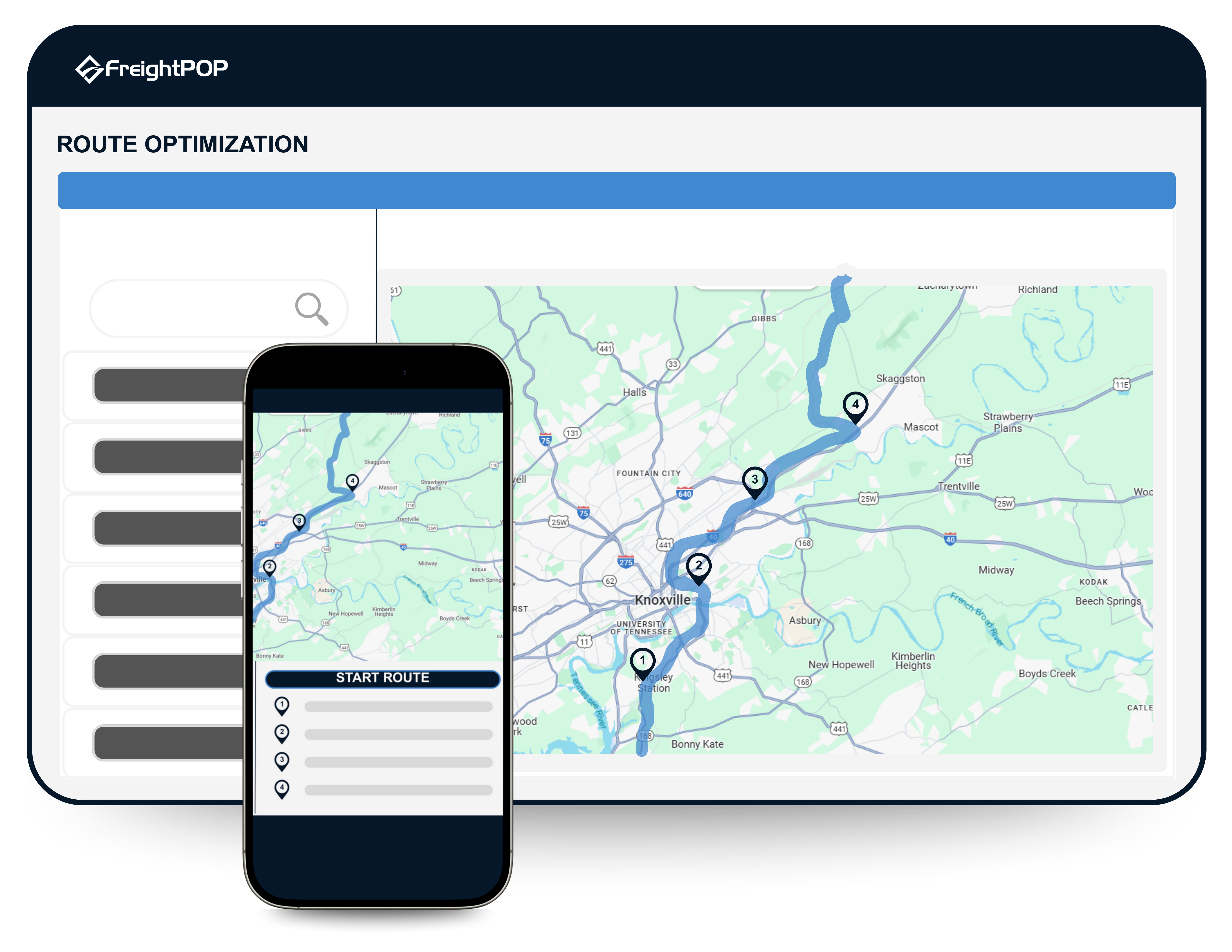 FreightPOP Route Optimization with Mobile App