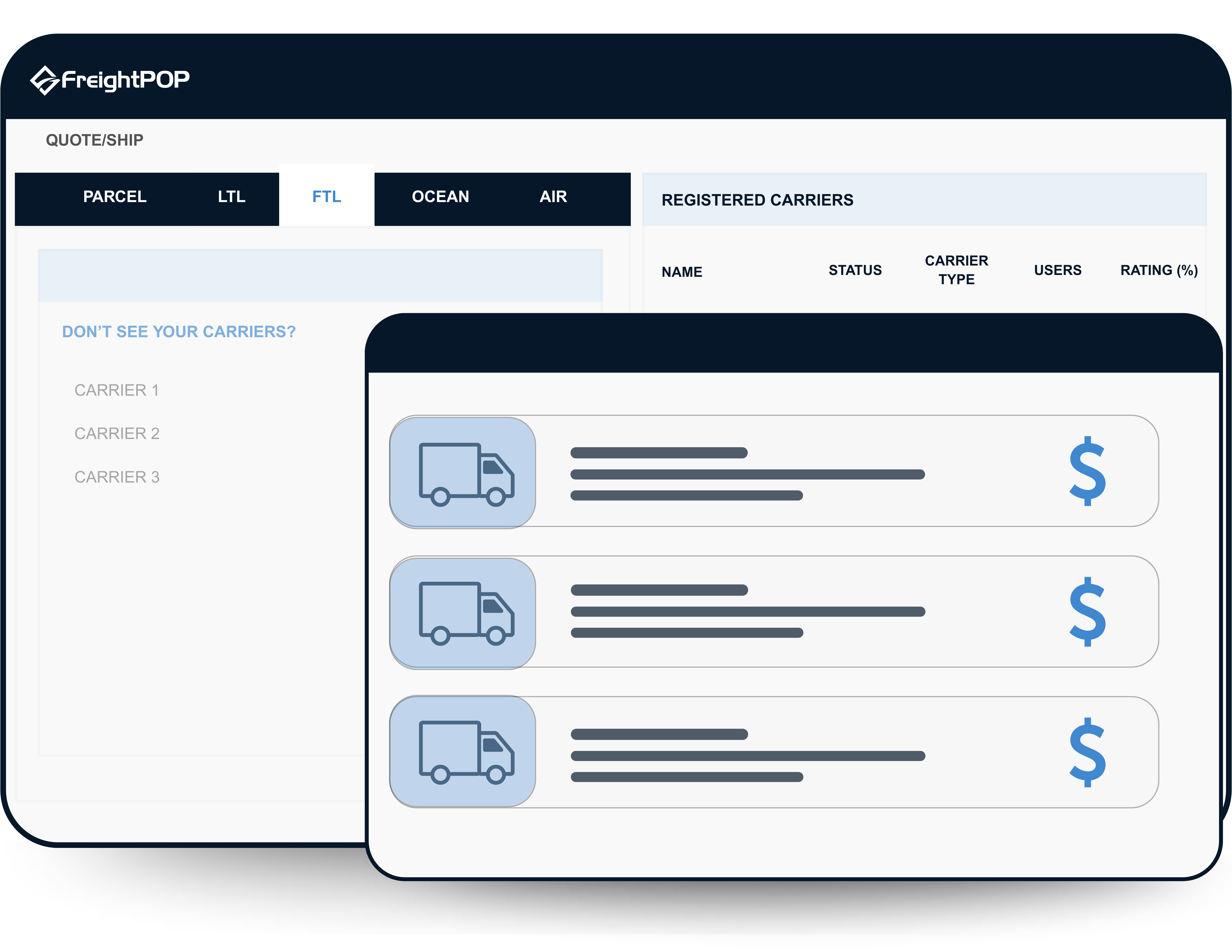 FreightPOP Smarter Spot Quoting Illustration